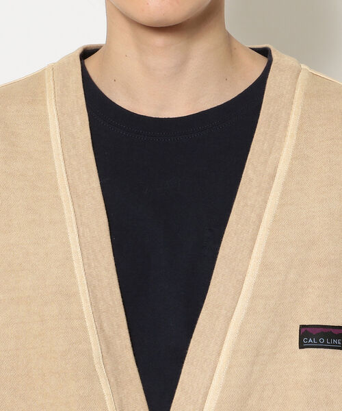 CAL O LINE(キャルオーライン)の「CAL O LINE /キャルオーライン SWEAT CARDIGAN スウェットカーディガン(カーディガン/ボレロ・メンズ・ベージュ・LARGE/X-LARGE)」の5枚目の写真