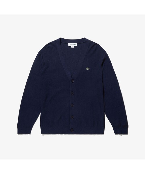 LACOSTE（ラコステ）の「無縫製ニットVネックカーディガン（カーディガン/ボレロ・メンズ・ホワイト/ベージュ/ネイビー・2/4/3/5）」の18枚目の写真