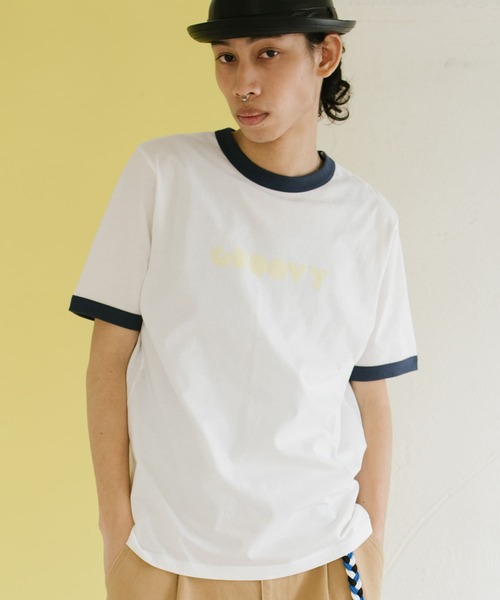 URBAN RESEARCH（アーバンリサーチ）の「GOODBETTERBEST　GROOVY リンガーTシャツ（Tシャツ/カットソー・メンズ・グレー/ホワイト・1/2）」の2枚目の写真