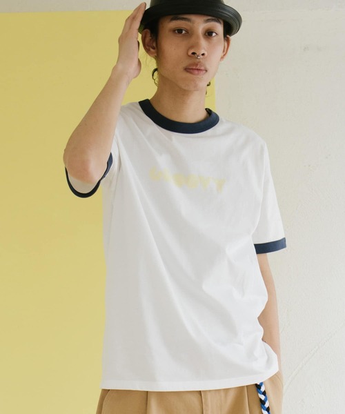 URBAN RESEARCH（アーバンリサーチ）の「GOODBETTERBEST　GROOVY リンガーTシャツ（Tシャツ/カットソー・メンズ・グレー/ホワイト・1/2）」の4枚目の写真