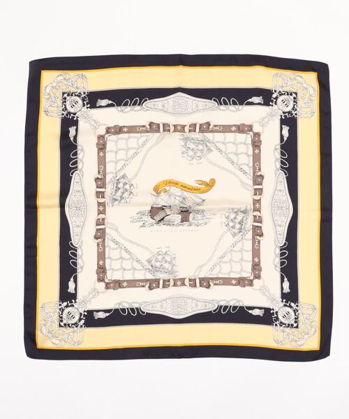 ROPE' PICNIC（ロペピクニック）の「スカーフリング付きシップ柄スカーフ（バンダナ/スカーフ・レディース・グレー系その他/ネイビー/ピンク・FREE）」の4枚目の写真