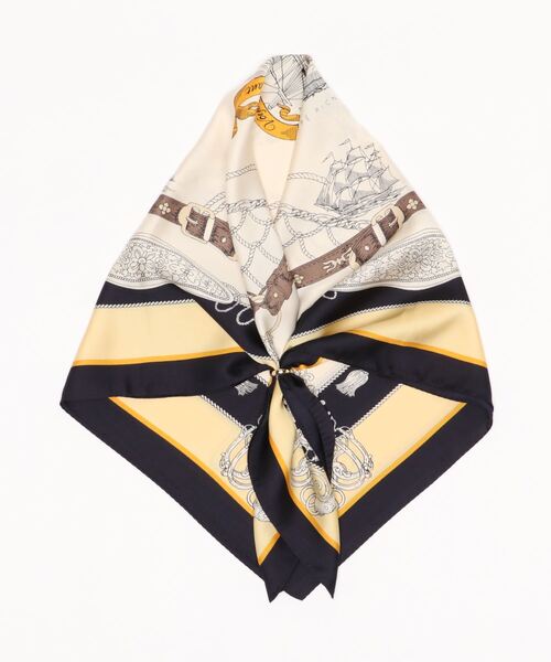 ROPE' PICNIC（ロペピクニック）の「スカーフリング付きシップ柄スカーフ（バンダナ/スカーフ・レディース・グレー系その他/ネイビー/ピンク・FREE）」の5枚目の写真