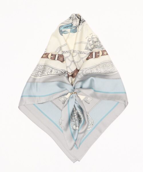 ROPE' PICNIC（ロペピクニック）の「スカーフリング付きシップ柄スカーフ（バンダナ/スカーフ・レディース・グレー系その他/ネイビー/ピンク・FREE）」の6枚目の写真