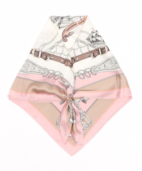 ROPE' PICNIC（ロペピクニック）の「スカーフリング付きシップ柄スカーフ（バンダナ/スカーフ・レディース・グレー系その他/ネイビー/ピンク・FREE）」の7枚目の写真