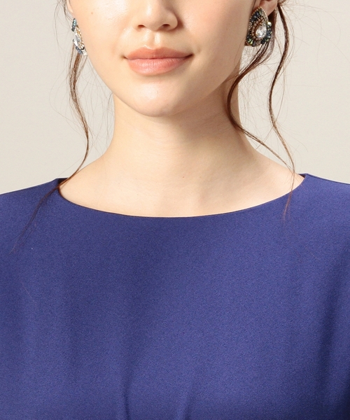 BEAUTY&YOUTH UNITED ARROWS(ビューティーアンドユースユナイテッドアローズ)の「BYDT ジョーゼットタックコクーン6分袖ドレス ◆(ドレス・レディース・ライトピンク/パープル・フリー)」の6枚目の写真