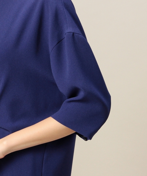 BEAUTY&YOUTH UNITED ARROWS(ビューティーアンドユースユナイテッドアローズ)の「BYDT ジョーゼットタックコクーン6分袖ドレス ◆(ドレス・レディース・ライトピンク/パープル・フリー)」の9枚目の写真