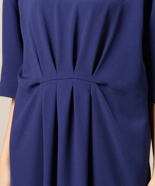 BEAUTY&YOUTH UNITED ARROWS(ビューティーアンドユースユナイテッドアローズ)の「BYDT ジョーゼットタックコクーン6分袖ドレス ◆(ドレス・レディース・ライトピンク/パープル・フリー)」の11枚目の写真