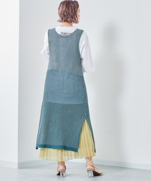 cepo(セポ)の「2WAYミックスニットワンピース(ワンピース・レディース・ブラック/イエロー/ブルー/レッド・M)」の14枚目の写真