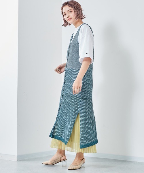 cepo(セポ)の「2WAYミックスニットワンピース(ワンピース・レディース・ブラック/イエロー/ブルー/レッド・M)」の10枚目の写真