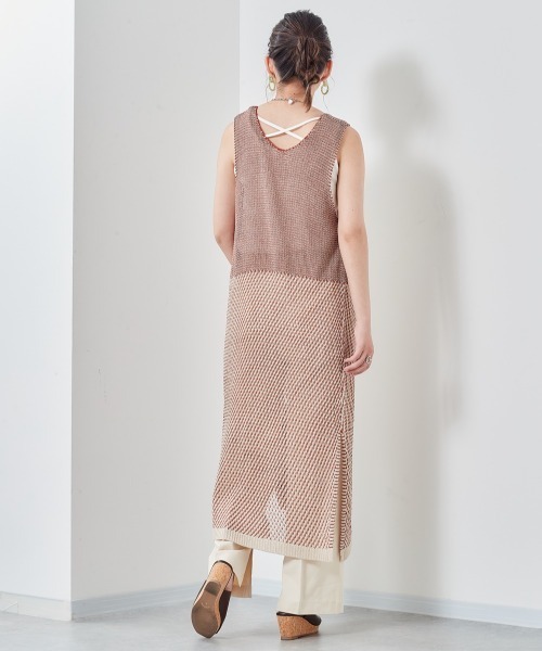 cepo(セポ)の「2WAYミックスニットワンピース(ワンピース・レディース・ブラック/イエロー/ブルー/レッド・M)」の20枚目の写真