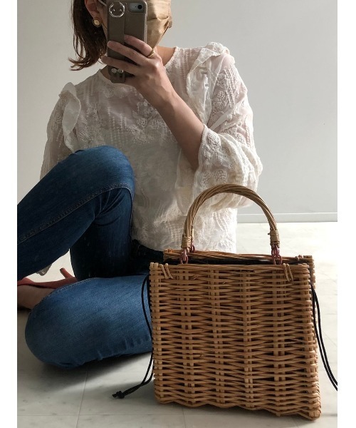 Edit Sheen（エディットシーン）の「【ZOZO限定】スクエアかごバッグ（かごバッグ・レディース・ブラック・FREE）」の14枚目の写真