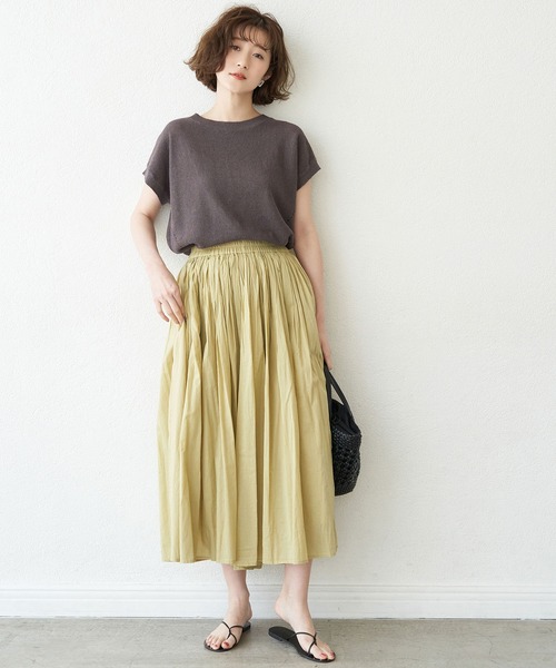 ROPE' PICNIC（ロペピクニック）の「INDIAギャザースカーチョ（その他パンツ・レディース・イエロー/ブルー/ラベンダー/スミクロ・38）」の6枚目の写真