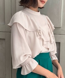 moment+ | 【2021S/S New Arrival】シフォンジョーゼットフリルブラウス(シャツ/ブラウス)