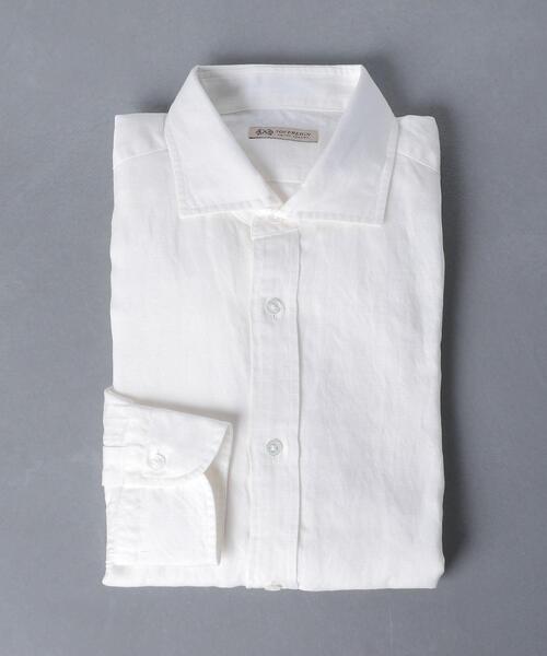 SOVEREIGN（ソブリン）の「＜SOVEREIGN（ソブリン）＞ レーヨン/リネン ワイドカラー シャツ◆（シャツ/ブラウス・メンズ・ホワイト/ネイビー/ロイヤルブルー・SMALL/MEDIUM/LARGE/X-LARGE）」の16枚目の写真