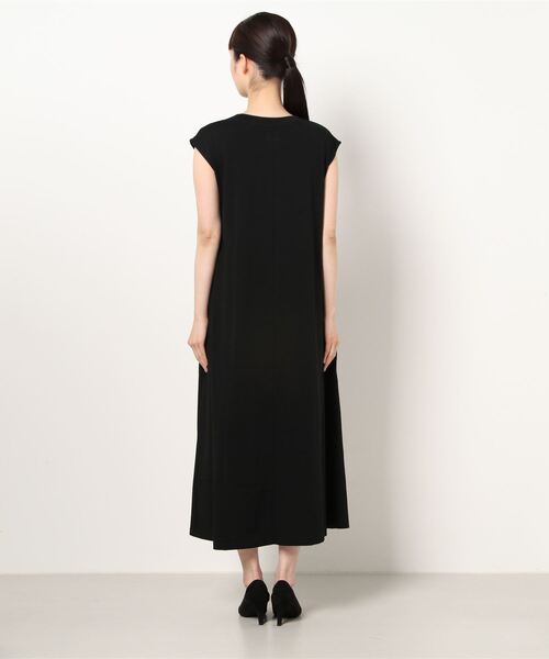 Lee（リー）の「【Lee】フレンチスリーブAラインワンピース（ワンピース・レディース・ブラック/ベージュ・L/M）」の4枚目の写真