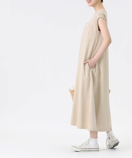 Lee（リー）の「【Lee】フレンチスリーブAラインワンピース（ワンピース・レディース・ブラック/ベージュ・L/M）」の22枚目の写真