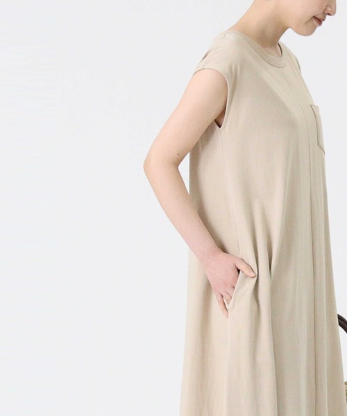 Lee（リー）の「【Lee】フレンチスリーブAラインワンピース（ワンピース・レディース・ブラック/ベージュ・L/M）」の19枚目の写真