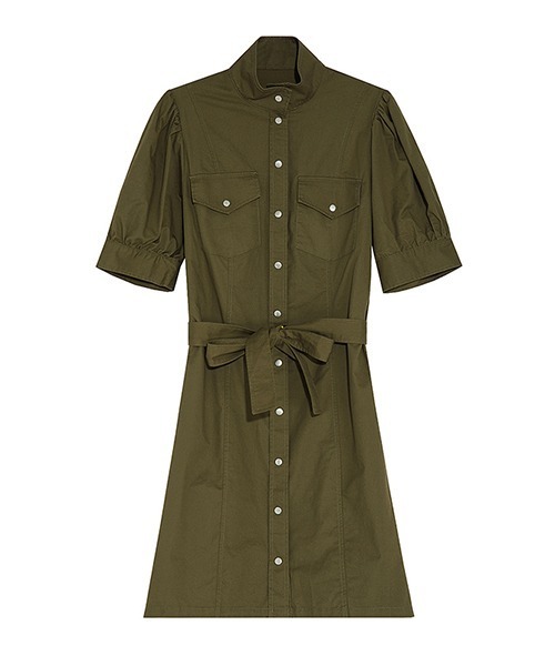 Fano Studios(ファノ ストゥディオズ)の「【Fano Studios】Stand collar military dress FX21L152(シャツワンピース・レディース・カーキ・M/S/L)」の10枚目の写真