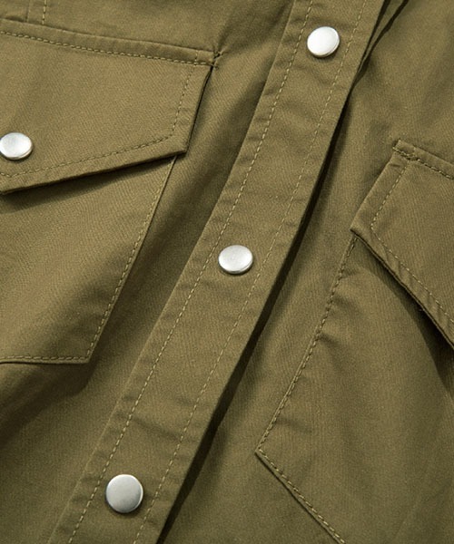 Fano Studios(ファノ ストゥディオズ)の「【Fano Studios】Stand collar military dress FX21L152(シャツワンピース・レディース・カーキ・M/S/L)」の13枚目の写真