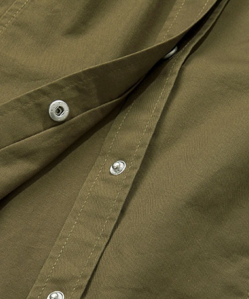 Fano Studios(ファノ ストゥディオズ)の「【Fano Studios】Stand collar military dress FX21L152(シャツワンピース・レディース・カーキ・M/S/L)」の16枚目の写真
