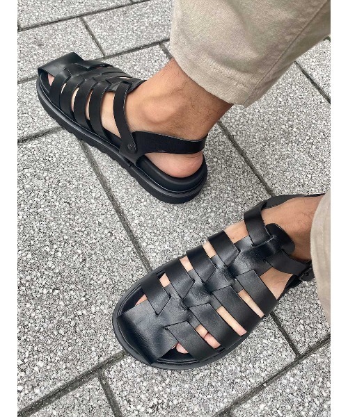 希少✨ゼウス ZEUS レザー グルカサンダル ブラック 27cm 希少✨ゼウス ZEUS レザー グルカサンダル ブラック 27cm