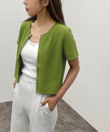 ドットボタンショートトップス【ZOZOTOWN限定アイテム】