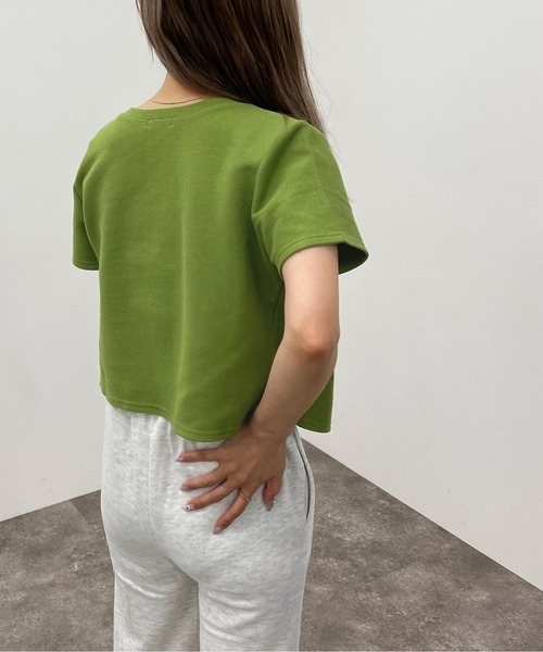 apres jour mignon（アプレジュールミニョン）の「ドットボタンショートトップス【ZOZOTOWN限定アイテム】（Tシャツ/カットソー・レディース・レッド/オフホワイト/グリーン/ナチュラル/ブラック・フリー）」の12枚目の写真