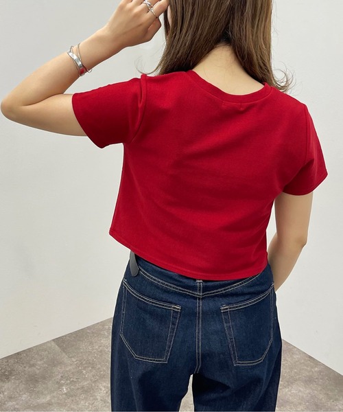 apres jour mignon（アプレジュールミニョン）の「ドットボタンショートトップス【ZOZOTOWN限定アイテム】（Tシャツ/カットソー・レディース・レッド/オフホワイト/グリーン/ナチュラル/ブラック・フリー）」の18枚目の写真