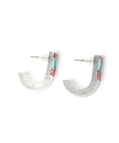 niko and...（ニコアンド）の「カラーマルチシェルピアス（ピアス（両耳用）・レディース・グレー/レッド/イエロー/グリーン・0）」の2枚目の写真