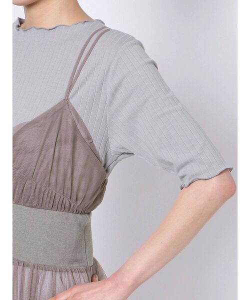 dazzlin（ダズリン）の「コルセットリブチュールキャミワンピース（ワンピース・レディース・ブラウン/グレー/オフホワイト・FREE）」の16枚目の写真