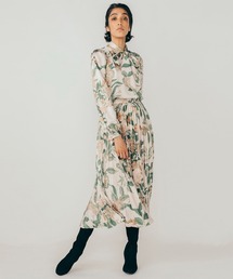 【セットアップ✨】original花柄ボウタイブラウス&プリーツスカート　ソブ Sov.（ソブ）の「<original>花柄プリントボウタイブラウス（シャツ