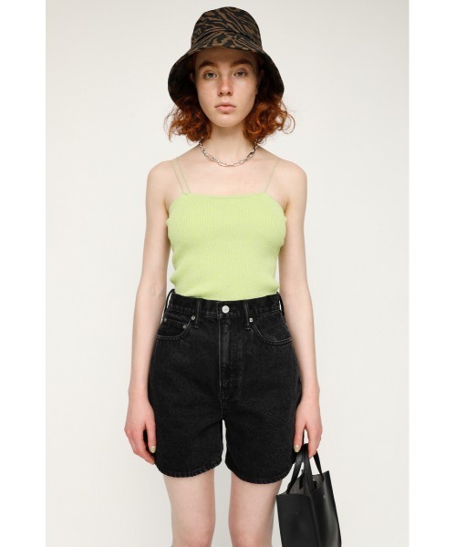 SLY（スライ）の「BRENDAN FLARE S/PT-E フレア ショートパンツ（デニムパンツ・レディース・ブラック・0/2/1）」の4枚目の写真