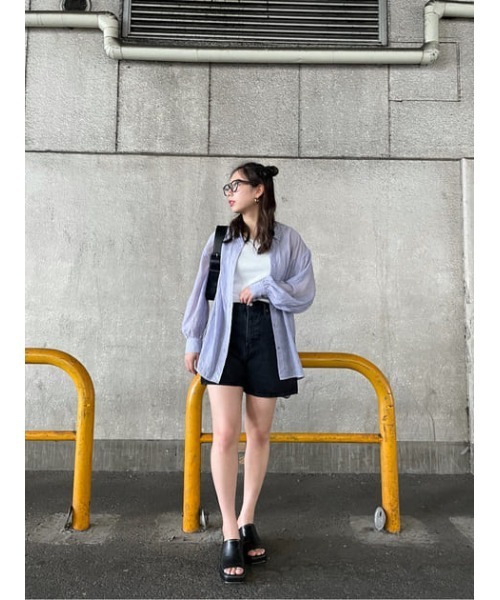 SLY（スライ）の「BRENDAN FLARE S/PT-E フレア ショートパンツ（デニムパンツ・レディース・ブラック・0/2/1）」の16枚目の写真