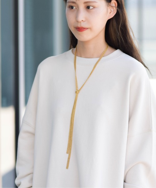 Ray BEAMS（レイビームス）の「RBS / メッシュチェーン タイ ネックレス（ネックレス・レディース・ゴールド・ONE SIZE）」の5枚目の写真