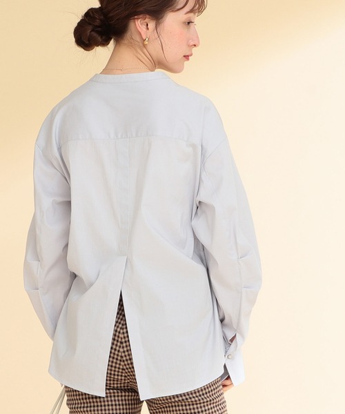 Ray BEAMS（レイビームス）の「Ray BEAMS / カーブスリーブ バンドカラー シャツ（シャツ/ブラウス・レディース・ホワイト/ライトグレー・ONE SIZE）」の9枚目の写真