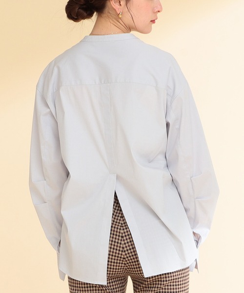 Ray BEAMS（レイビームス）の「Ray BEAMS / カーブスリーブ バンドカラー シャツ（シャツ/ブラウス・レディース・ホワイト/ライトグレー・ONE SIZE）」の13枚目の写真