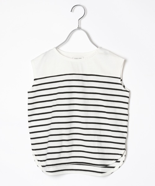 GLOBAL WORK（グローバルワーク）の「【キッズ】シャーベッＴＥＥボーダーノースリーブ/956889（Tシャツ/カットソー・キッズ・オフホワイト/スカイブルー/ブラック・110cm/140cm/150cm/160cm/130cm/100cm/120cm）」の16枚目の写真
