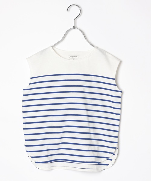 GLOBAL WORK（グローバルワーク）の「【キッズ】シャーベッＴＥＥボーダーノースリーブ/956889（Tシャツ/カットソー・キッズ・オフホワイト/スカイブルー/ブラック・110cm/140cm/150cm/160cm/130cm/100cm/120cm）」の18枚目の写真