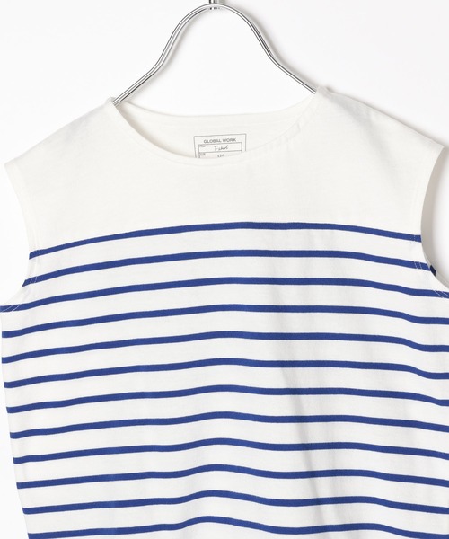 GLOBAL WORK（グローバルワーク）の「【キッズ】シャーベッＴＥＥボーダーノースリーブ/956889（Tシャツ/カットソー・キッズ・オフホワイト/スカイブルー/ブラック・110cm/140cm/150cm/160cm/130cm/100cm/120cm）」の20枚目の写真