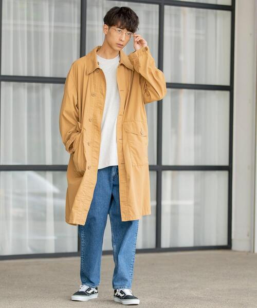 coen(コーエン)の「ミリタリーステンカラーコート(ステンカラーコート・メンズ・ベージュ/オリーブ・SMALL/MEDIUM/LARGE/X-LARGE)」の3枚目の写真