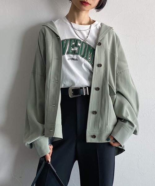 PAGEBOY(ページボーイ)の「スモーキーミリタリージャケット(ミリタリージャケット・レディース・ブラック/オリーブ/ブラウン系その他・FREE)」の3枚目の写真