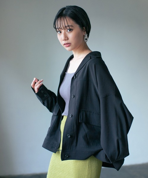 PAGEBOY(ページボーイ)の「スモーキーミリタリージャケット(ミリタリージャケット・レディース・ブラック/オリーブ/ブラウン系その他・FREE)」の2枚目の写真