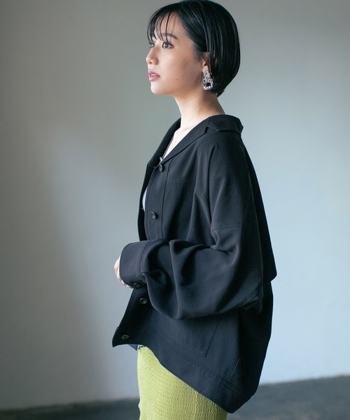 PAGEBOY(ページボーイ)の「スモーキーミリタリージャケット(ミリタリージャケット・レディース・ブラック/オリーブ/ブラウン系その他・FREE)」の4枚目の写真