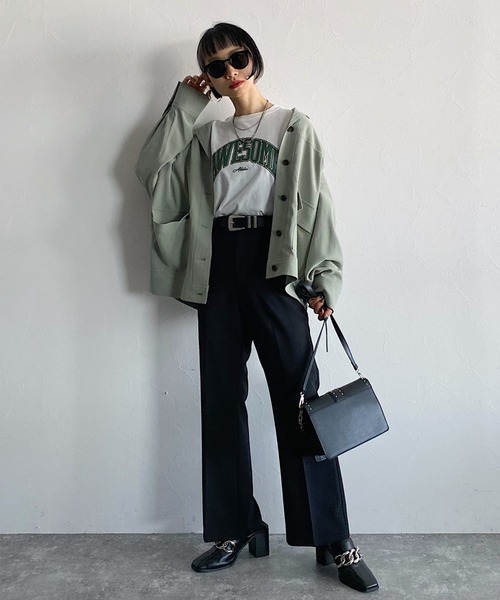 PAGEBOY(ページボーイ)の「スモーキーミリタリージャケット(ミリタリージャケット・レディース・ブラック/オリーブ/ブラウン系その他・FREE)」の14枚目の写真