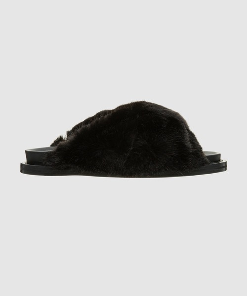 Simone Rocha（シモーネロシャ）の「FURRY KNOT SLIDE（サンダル・レディース・ブラック・39/37/36/38）」の4枚目の写真