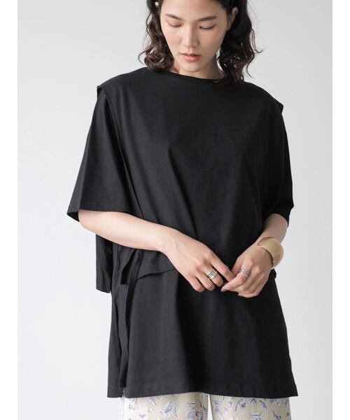 AMERICAN HOLIC（アメリカンホリック）の「レイヤードカットチュニック（Tシャツ/カットソー・レディース・ブラック/ブラウン・L/M）」の3枚目の写真