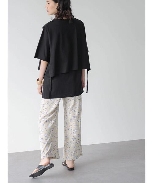 AMERICAN HOLIC（アメリカンホリック）の「レイヤードカットチュニック（Tシャツ/カットソー・レディース・ブラック/ブラウン・L/M）」の13枚目の写真