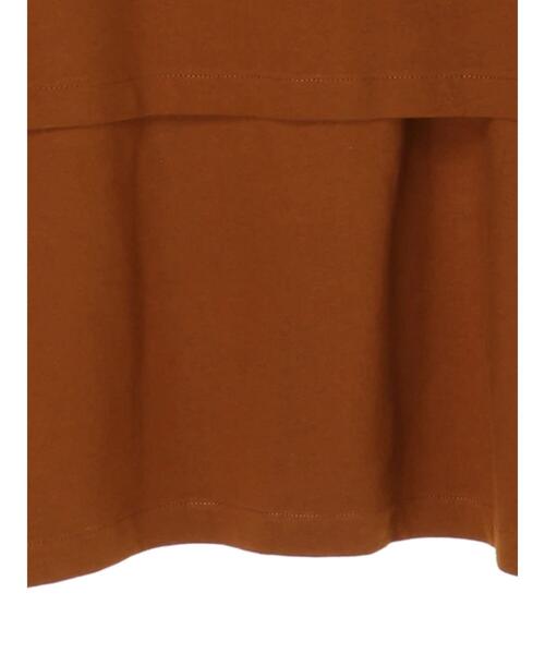 AMERICAN HOLIC（アメリカンホリック）の「レイヤードカットチュニック（Tシャツ/カットソー・レディース・ブラック/ブラウン・L/M）」の9枚目の写真