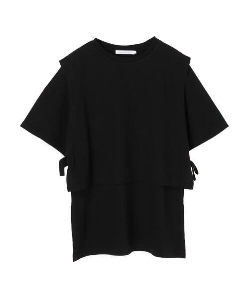 AMERICAN HOLIC（アメリカンホリック）の「レイヤードカットチュニック（Tシャツ/カットソー・レディース・ブラック/ブラウン・L/M）」の8枚目の写真