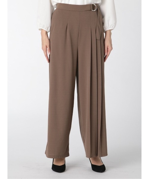 m.f.editorial（エムエフエディトリアル）の「エムエフエディトリアルレディース/m.f.editorial：Women ストレッチ カットジョーゼット ワイドパンツ（その他パンツ・レディース・ブラック/ブラウン/グリーン系その他・LARGE/MEDIUM）」の12枚目の写真